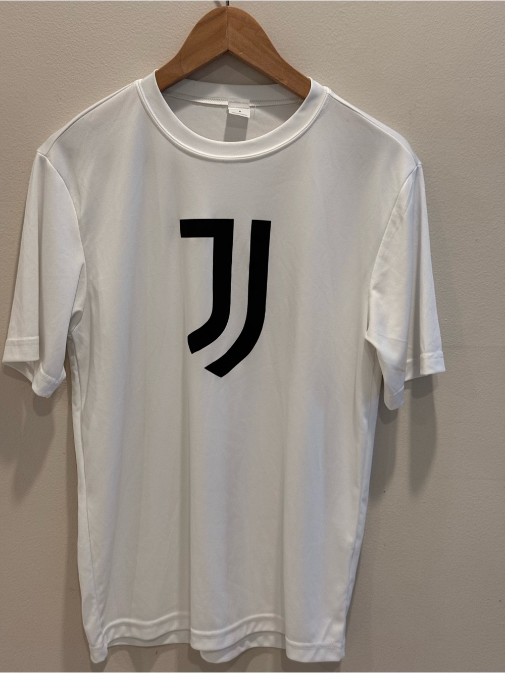 Sport-Tek White Short-Sleeve Crew Tee with Black Logo